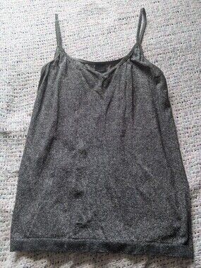 The Limited Silver Metallic Sparkle Cami Top